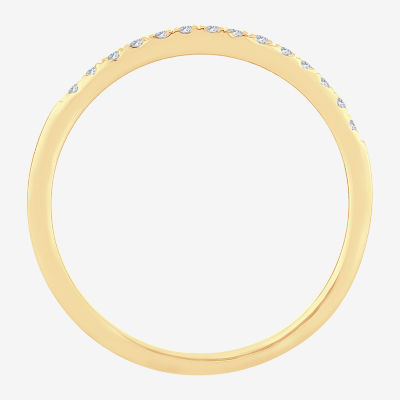 Diamond Accent Natural White 10K Gold Wedding Band