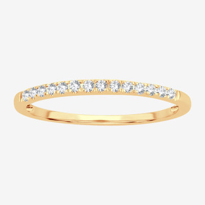 Diamond Accent Natural White 10K Gold Wedding Band