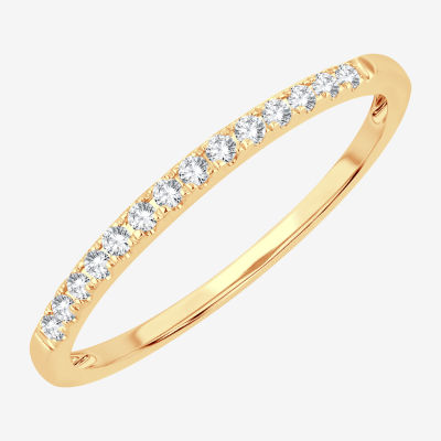 Diamond Accent Natural White 10K Gold Wedding Band