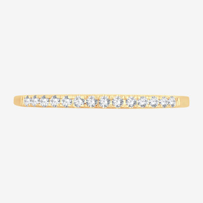 Diamond Accent Natural White 10K Gold Wedding Band