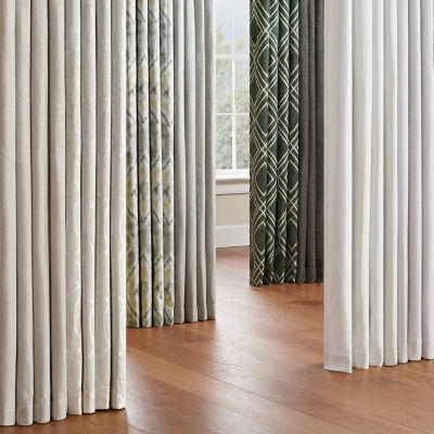 Eclipse Ambiance Ikat Draft Stopper Energy Saving 100% Blackout Grommet Top Single Curtain Panel