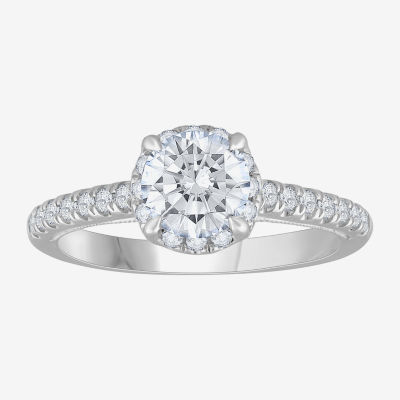 (HI / Si1) Womens 1 3/8 CT. T.W. Lab Grown White Diamond 14K White