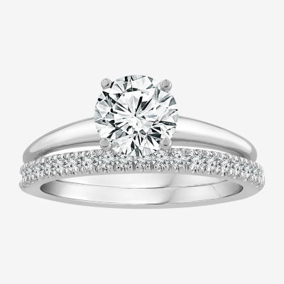 1 1/4 CT. T.W. Lab-Grown (F / VS2)  Diamond Round Solitaire Bridal Set in 10K or 14K Gold