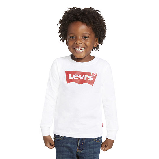 Levi's Toddler Boys Crew Neck Long Sleeve Graphic T-Shirt