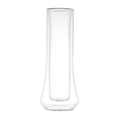 Joyjolt Cosmo Double Wall Stemless Glasses - 5 Oz - Set Of 2 Champagne Flutes