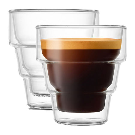 Joyjolt Pila Double Walled Espresso Glass - 3 Oz - Set Of 2, One Size, Clear