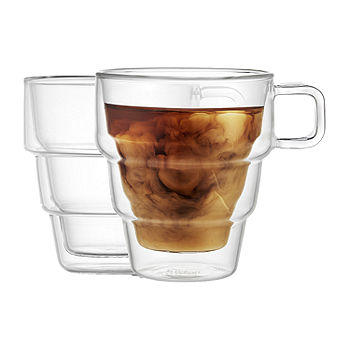 2 oz Espresso Glass Cups Set of 8, Double Wall Espresso Shot Glasses Clear  Mug