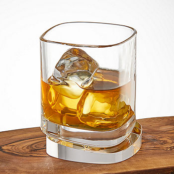 JoyJolt® Carre Square Heavy Base Crystal Whiskey Glasses, 4ct.