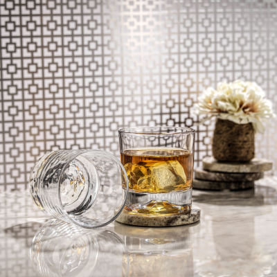 Joyjolt Radiant Tumblers - 10 Oz - Set Of 4 Double Old Fashioned