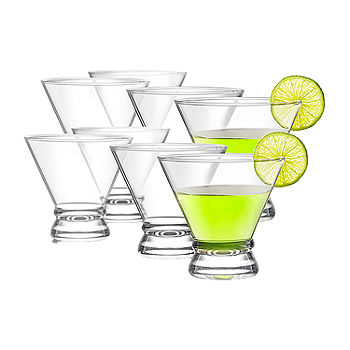 Joyjolt Hue Colored Stemless Martini Glasses - Set Of 6 Colored Stemless Cocktail  Glassware - 7 Oz : Target