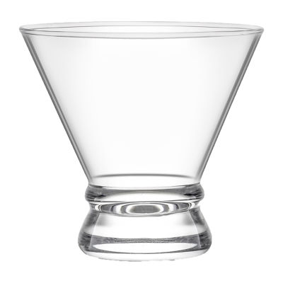 Joyjolt Afina Crystal Stemless - 8 Oz - Set Of 8 Martini Glass