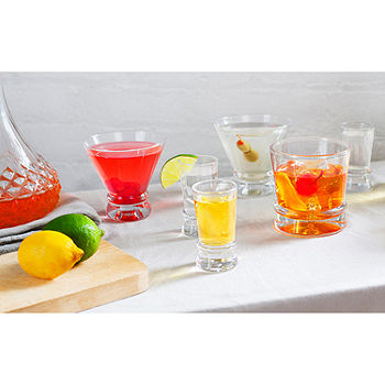 Joyjolt Cosmos Martini Glasses–set Of 2 Crystal Stemless Cocktail Glass  With Heavy Base – 8.5 Oz : Target