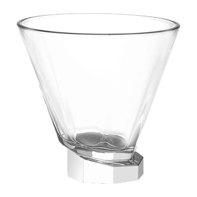 Joyjolt Aqua Vitae Octagon Off Base - 8.1 Oz - Set Of 2 Martini Glass
