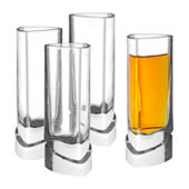 JoyJolt Windsor Crystal Highball Glasses - Set of 2 Tall Elegant Drinking  Glassware with Gold Rim - 8.7 oz