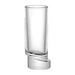 Joyjolt Aqua Vitae Round Off Base - 1.69 Oz - Set Of 4 Shot Glass Dishwasher Safe Lead Free