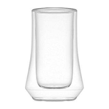 JoyJolt Aqua Vitae Lead-Free Crystal Square Off Base Bar Glasses