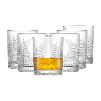 Joyjolt Revere Triangle Crystal Whiskey Glasses - 11 Oz - Set Of 2 Double  Old Fashioned, Color: Clear - JCPenney