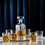 Joyjolt Gatsby Art Deco Whiskey Glasses - 10 Oz - Set Of 6  Double Old Fashioned