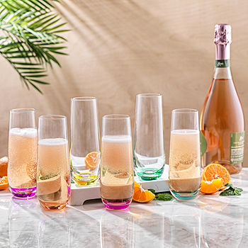 Pink Acrylic Stemless Champagne Flute