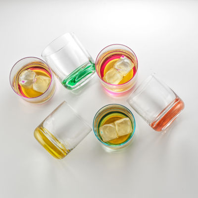 Joyjolt Hue Colored 6-pc. Whiskey Glass Double Old Fashioned