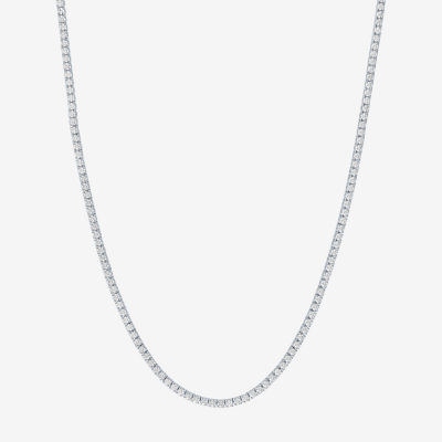 Diamond Addiction (G-H / Si2-I1) Womens 6 CT. T.W. Lab Grown White 14K  Gold Tennis Necklaces