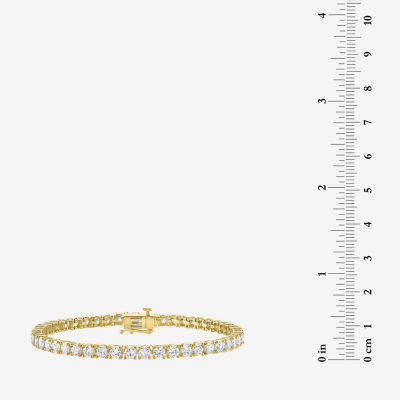 (G-H / Si2-I1) Lab Grown White Diamond 14K or Yellow Gold 7.25 Inch Tennis Bracelet