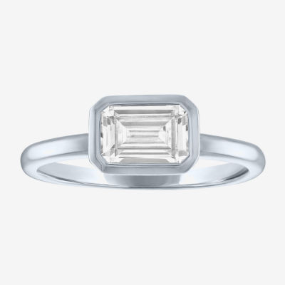 Diamond Addiction (G-H / Si2-I1) Womens 1 CT. T.W. Lab Grown White 14K Gold Solitaire Cocktail Ring