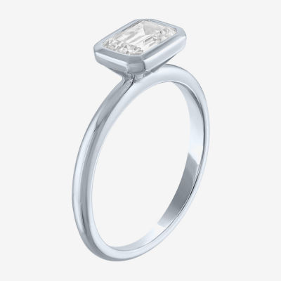 Diamond Addiction (G-H / Si2-I1) Womens 1 CT. T.W. Lab Grown White 14K Gold Solitaire Cocktail Ring