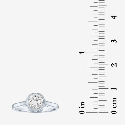 Diamond Addiction (G-H / Si2-I1) Womens 1 CT. T.W. Lab Grown White 14K Gold Round Solitaire Cocktail Ring