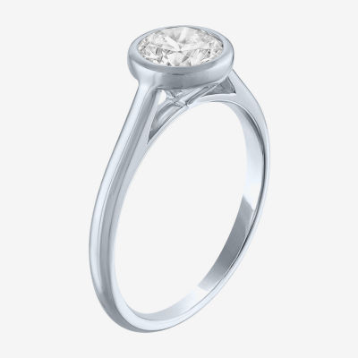 Diamond Addiction (G-H / Si2-I1) Womens 1 CT. T.W. Lab Grown White 14K Gold Round Solitaire Cocktail Ring