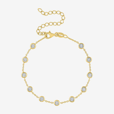 Diamond Addiction (G-H / Si2-I1) Sterling Silver 8 Inch Cable Round Chain Bracelet