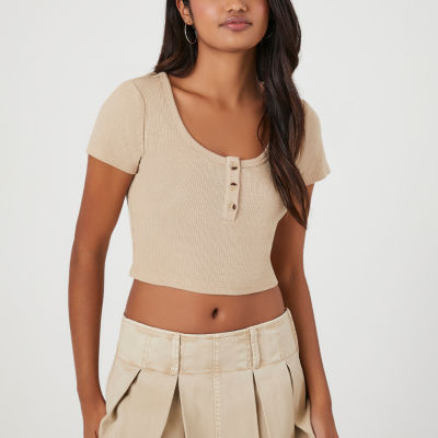 Seamless Scoop Neck Crop Top – Charlotte Russe