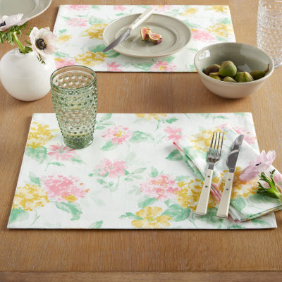 Martha Stewart Amber Floral 4-pc. Placemat Set