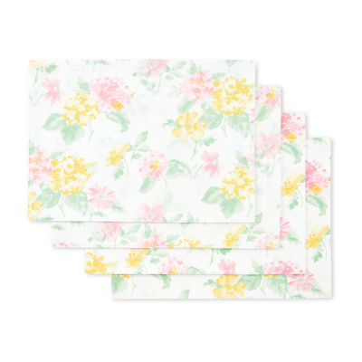 Martha Stewart Amber Floral 4-pc. Placemat Set