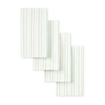 Martha Stewart Daisy Stripe 4-pc. Napkins, One Size, Gray