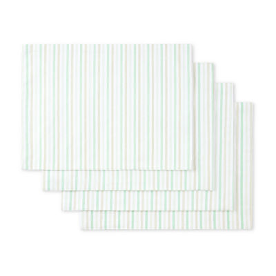 Martha Stewart Daisy Stripe 4-pc. Placemat Set