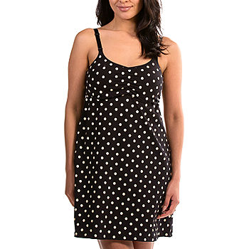 Leading Lady® Comfort Maternity and Nursing Tank Dress-4041, Color: Black W  Tan Dots - JCPenney