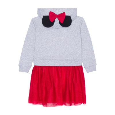 Disney Collection Little & Big Girls Long Sleeve Mickey and Friends Minnie Mouse Cosplay Tutu Dress