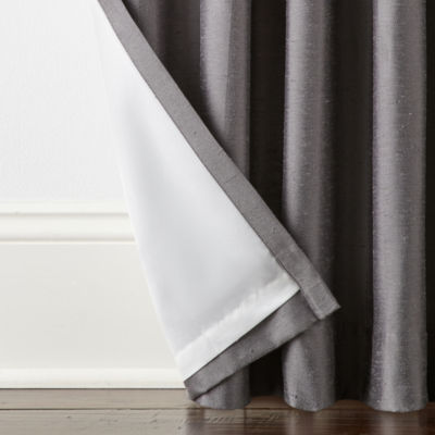 Liz Claiborne Supreme Pinch Pleat Back Tab Light-Filtering Single Curtain Panels