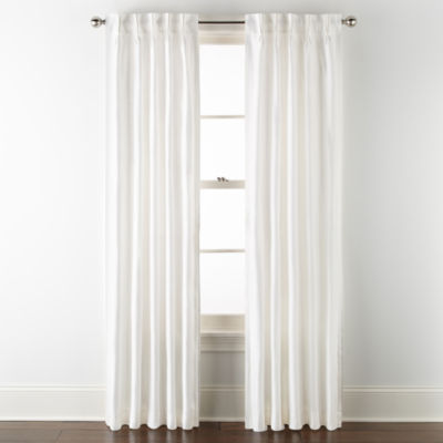 Liz Claiborne Supreme Light-Filtering Pinch Pleat Back Tab Single Curtain Panel