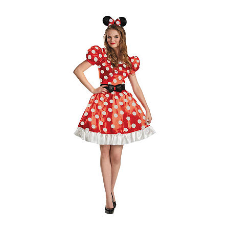 Womens Classic Red Minnie Mouse Costume, Small, Red