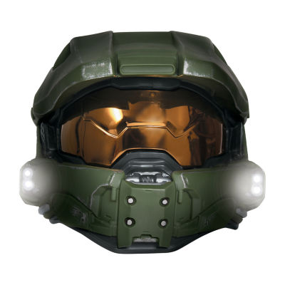 Mens Halo Deluxe Master Chief Light-Up Helmet Costume Accessory