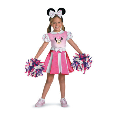 Toddler & Little Girls Minnie Mouse Cheerleader Costume