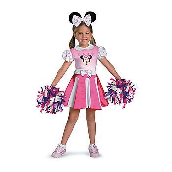 Toddler & Little Girls Minnie Mouse Cheerleader Costume, Color: Pink -  JCPenney