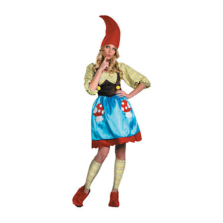 Womens Ms. Gnome Costume, Large, Blue