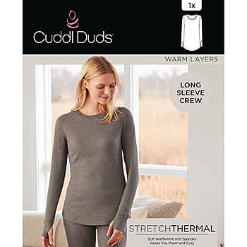 Warm Essentials by Cuddl Duds Women's Smooth Stretch Thermal Turtleneck Top  - Ivory L