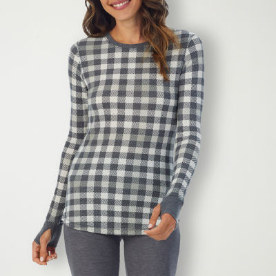 Waffle Thermal Long Sleeve Crew - Cuddl Duds