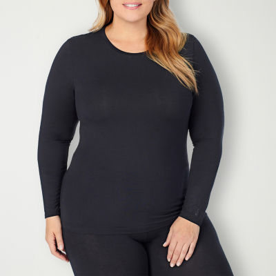 Cuddl Duds Plus Fleecewear Long-Sleeve Crewneck Top