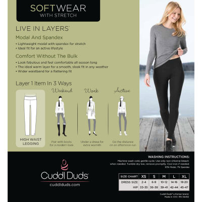 Cuddl Duds Women's Softwear Lace Leggings. CD8620835 – Biggybargains