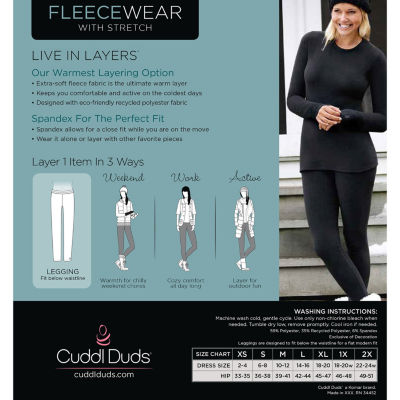 Cuddl Duds womens Fleecewear with stretch leggings size Medium 10